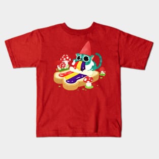 Gnome Cat Spread Kids T-Shirt